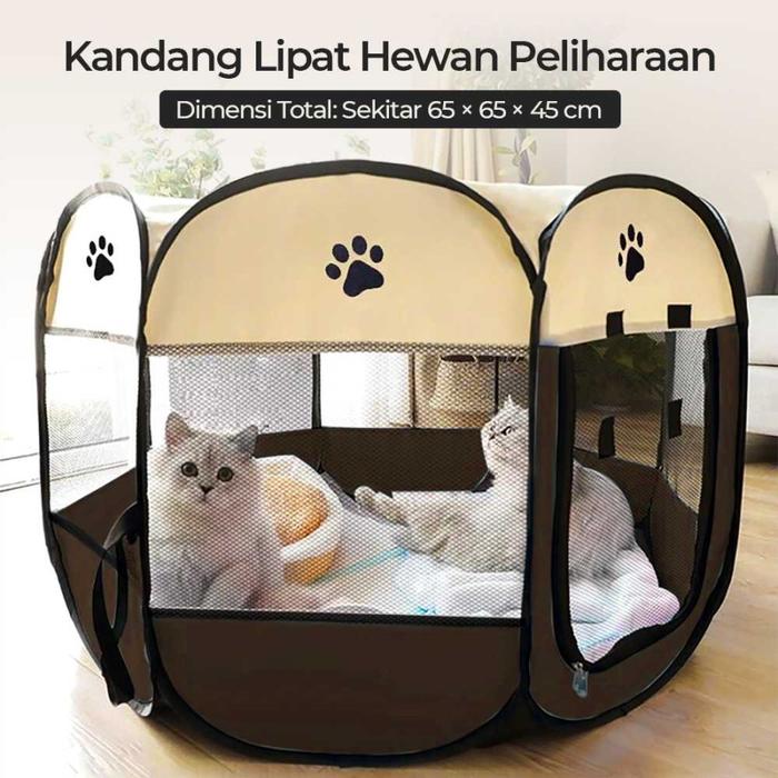 Gambar Kandang Lipat Tempat Tidur Anjing Kucing Besar Kecil Tenda Rumah Hewan Indoor Outdoor - Coffee dari Arkanzae Store undefined Tokopedia