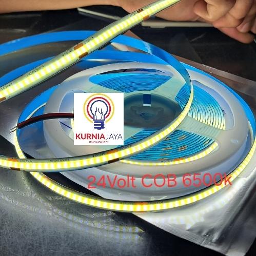 Gambar Led Strip COB DC 24volt 5 meter 320led Lampu Strip Light COB IP20 Dotless Flexible LED - 6500k White dari Kurnia Jaya GM undefined Tokopedia