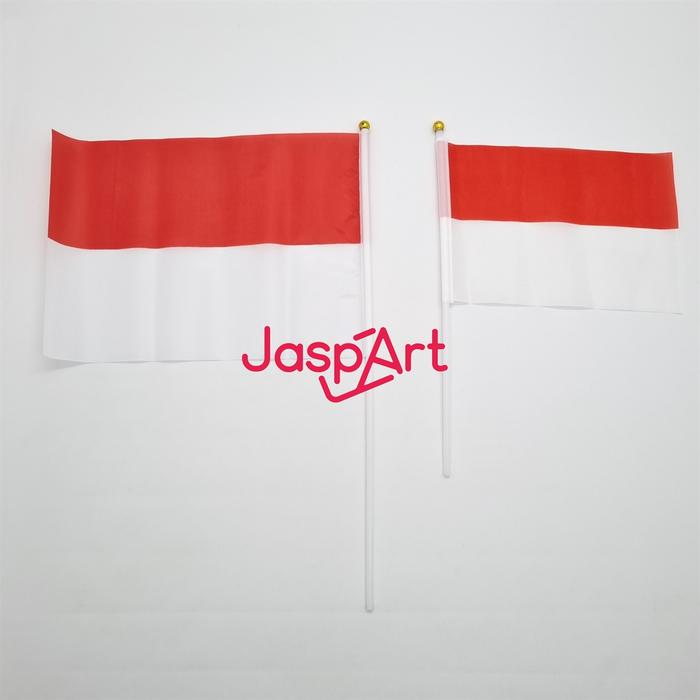 Gambar Tongkat Bendera Kain Merah Putih Dekorasi Agustusan Merdeka Dirgahayu - 14x21cm dari Jaspart undefined Tokopedia