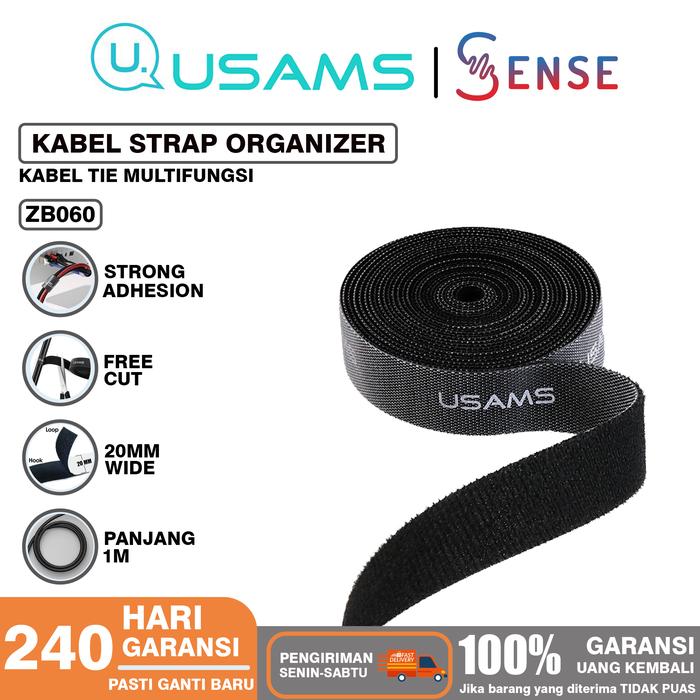 Gambar USAMS Strap Pengikat Perekat Kabel Klip Kabel Charger Laptop TV - 1 METER dari SENSE OFFICIAL STORE undefined Tokopedia