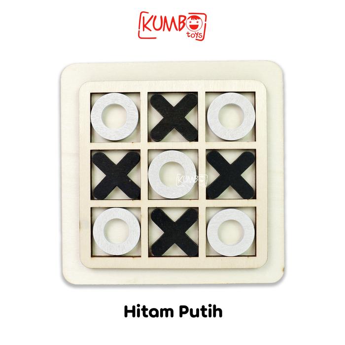 Gambar Mainan Edukasi Anak Tic Tac Toe Kayu XO Wooden Game Jigsaw - XO HITAM PUTIH dari Kumboid undefined 5 Tokopedia