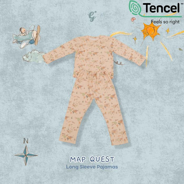 Gambar Little Gee Baju Tidur Piyama Lengan Panjang TENCEL Seri Skyward Anak Bayi 1 - 5 Tahun - Map Quest, 1-2Y dari Little Gee Indonesia undefined Tokopedia