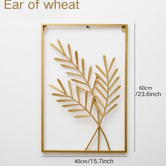 Gambar Dekorasi Dinding Aesthetic Dinding Besi Sofa Ruang Tamu Kreatif Modern /Hiasan Dinding Besi / Metal Leaf Wall Art Decor - Ear of wheat dari holisatul24 undefined Tokopedia
