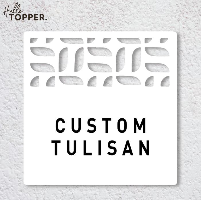 Gambar Custom Tulisan Sign Board Acrylic Kotak Motif Akrilik UV Print Sign Board Papan Label Pattern Bolong - Dasar Putih, 15x15 cm dari Hello.Topper undefined Tokopedia