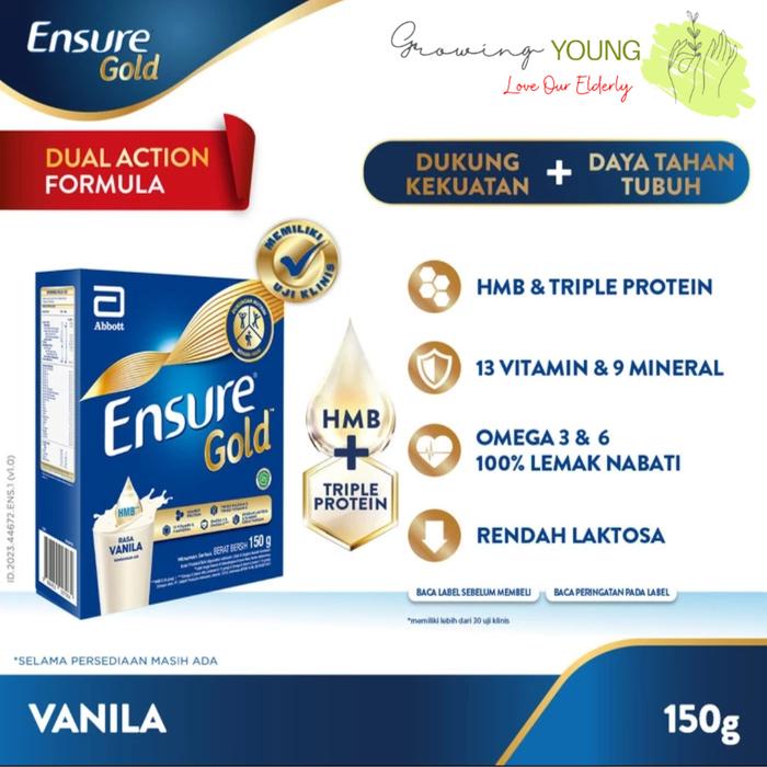 Gambar Ensure Gold Gandum 150g Susu Ensure Gold HMB Abbott dari Growing Young undefined Tokopedia