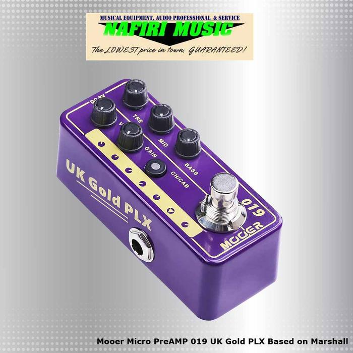 ギター Mooer micro preamp 019 UK Gold PLX Pedal de efectos Mooer Micro Preamp 019 UK Gold PLX | MOOER