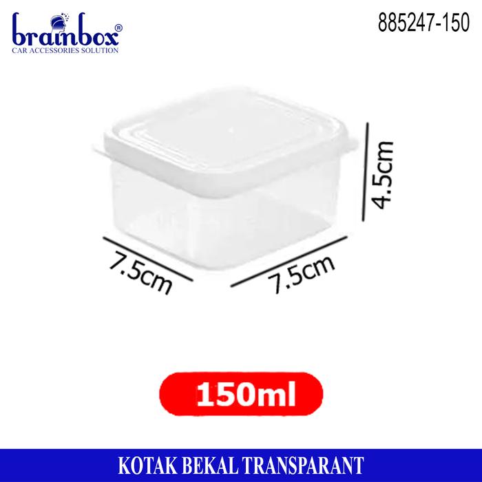 Gambar Kotak Bekal Transparant Box Makanan Storage Box - 150ML dari Brainbox Car and Home undefined Tokopedia