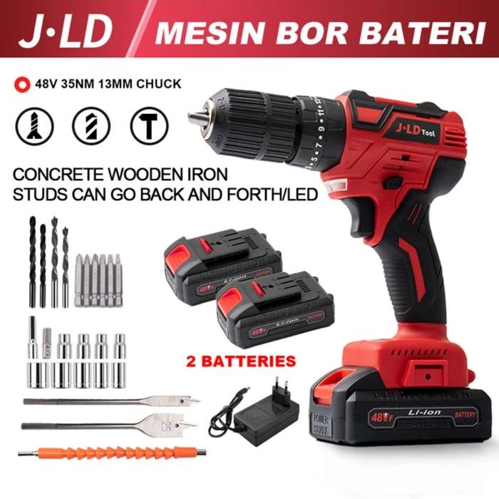Gambar Bor - Bor cordless- Bor tangan - Baterai 48vf - Power Tools - JLD dari Batavia Perkakas Indonesia undefined Tokopedia