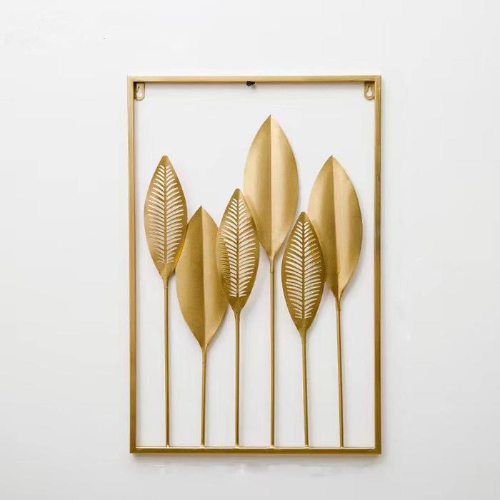 Gambar Hiasan Dinding Aesthetic Hiasan Dinding Ruang Tamu Pajangan Dinding Aesthetic Metal Leaf Wall Art - A, 40*60CM dari holisatul24 undefined Tokopedia