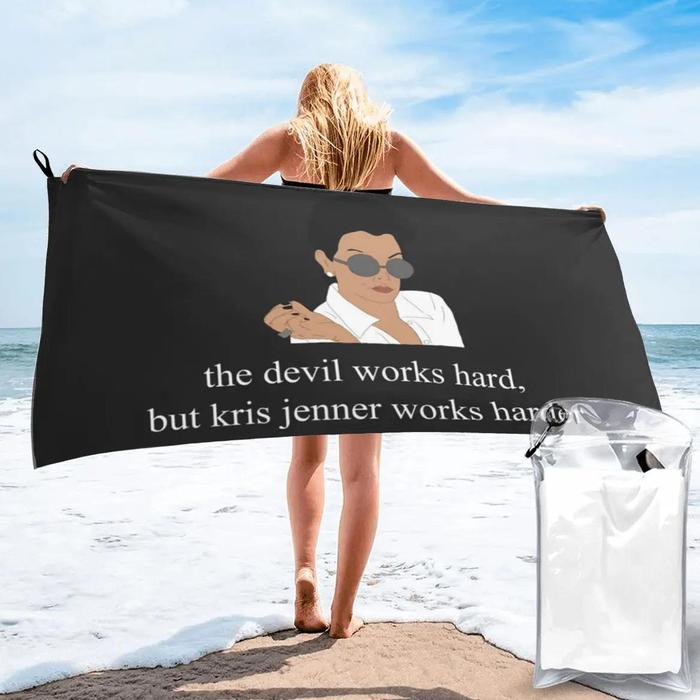 Gambar Diskon The Devil Works Hard But Kris Jenner Poly Cotton Bath Towel dari Baizhan 23 undefined Tokopedia