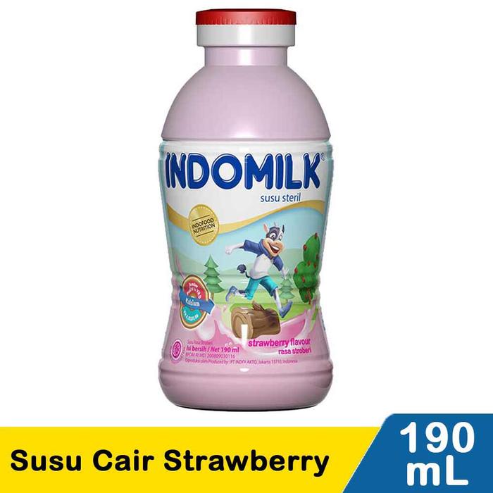 Gambar Susu Indomilk  Botol 190 ml satuan - Strawberi dari cemilanrakyt undefined Tokopedia