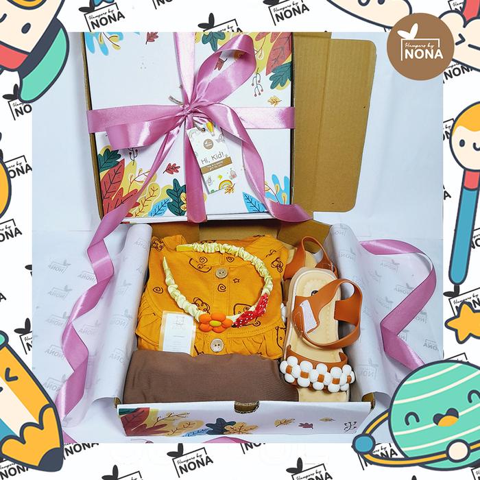 Gambar Hampers Anak Perempuan 4 - 5 Tahun | Kado Anak Lucu | Avena Long Dress - Yellow Corn A dari Hampers.by.Nona undefined Tokopedia