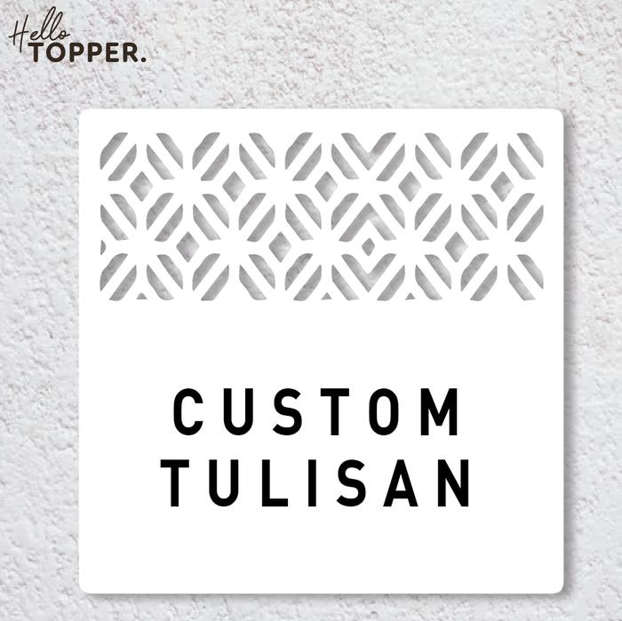 Gambar Custom Tulisan Sign Board Acrylic Kotak Motif Akrilik UV Print Sign Board Papan Custom Batik - Putih, 30x30 cm dari Hello.Topper undefined Tokopedia