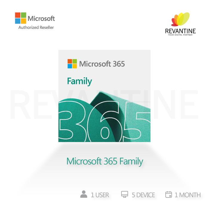 Gambar Microsoft Office 365 Family Home - 1 User 5 Device 1 Tahun - 1 Bulan dari Revantine Store undefined Tokopedia