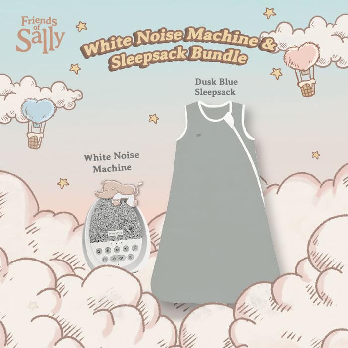 Gambar White Noise Machine & Quilted Sleepsack Bundle - Friends of Sally - Dusk Blue, Medium dari Friends of Sally undefined Tokopedia