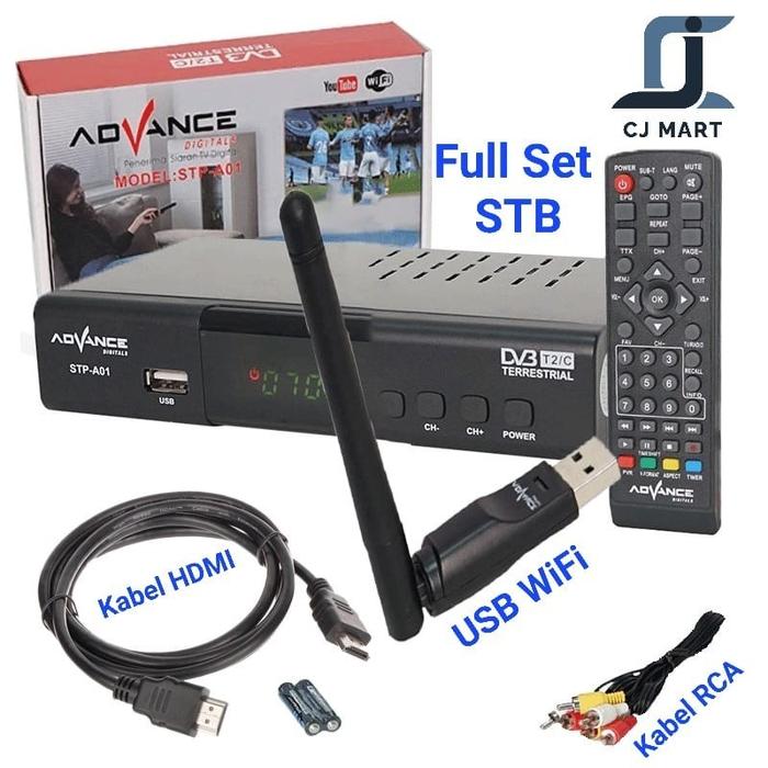 Gambar Advance STB Set Top Box TV Digital Receiver Penerima Siaran Full HD - STB+WIFI+HDMI dari CJMART99 undefined Tokopedia