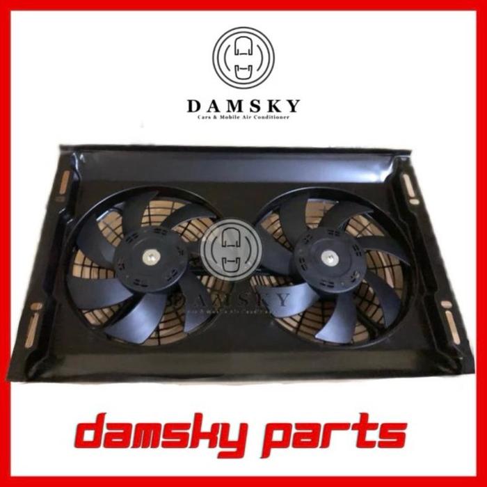 Gambar EKSTRAFAN EXTRA FAN SHROUD FANSROOD ELF DOUBLE RANGKA BESI POKKA - PETRANO - 12 Volt dari PETRANO STORE undefined 3 Tokopedia
