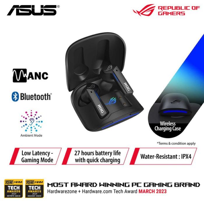 Gambar ASUS ROG CETRA TRUE WIRELESS - Black dari Lezz Computech undefined Tokopedia