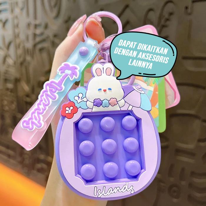 Gambar Gantungan Kunci Pop it Mini Mainan Anak Karakter Lucu Game Challange Push Bubble - Dino Biru dari tokokadounik koleksi undefined Tokopedia