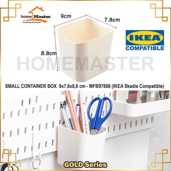 Gambar AIDEN Pegboard/Papan Lubang/DIY/Display/Organizer Cleaning/Kitchen/Dapur/Bathroom/Kamar Mandi/Toilet/Shower/Stationery/Alat Tulis/Gadget & Aksesoris/Accessories Gantungan/Hook/Holder/Tray Multifungsi - Small Container dari AIDENT Shop undefined Tokopedia