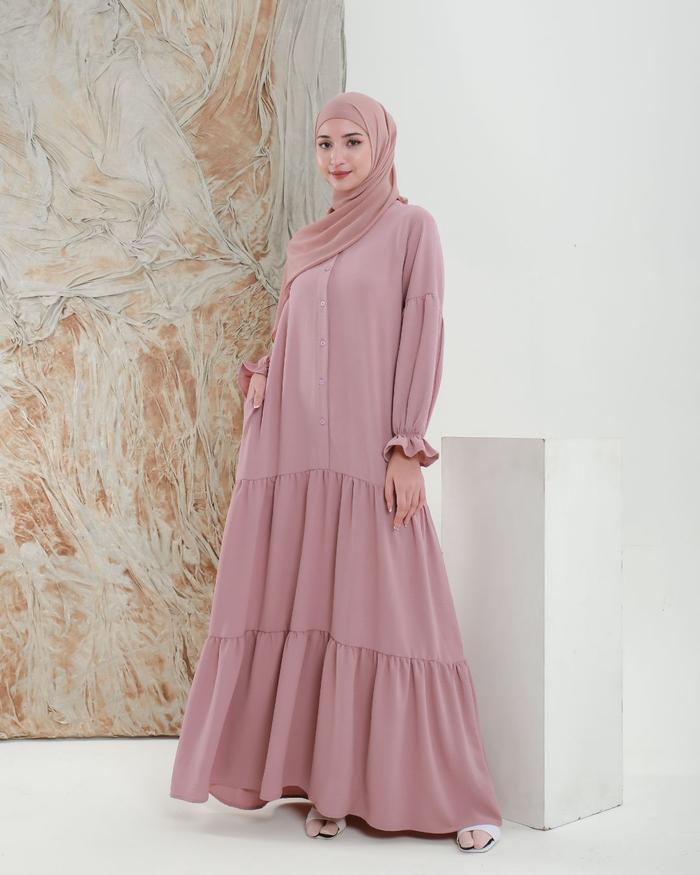 Gambar Louisaluna - Lenka Dress - Pakaian Muslim Wanita - Dusty dari Louisaluna_official undefined Tokopedia