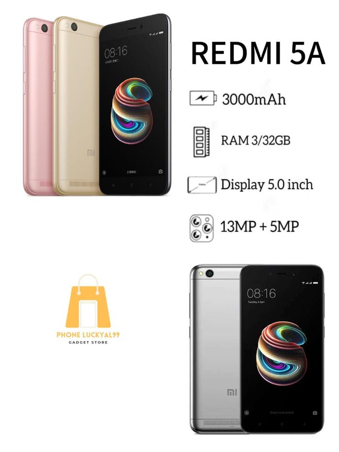 Jual HANDPHONE XIAOMI REDMI 5A RAM 3/32GB TERMURAH GARANSI TAHUN