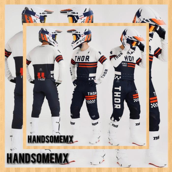 Gambar jersey pants thor pulse motocross trail adventure jersey set thor trail adventure not jersey shift troy lee design seven 100 percent - DARKBLUE WHITE, 36 XL dari HANDSOMEMX undefined Tokopedia
