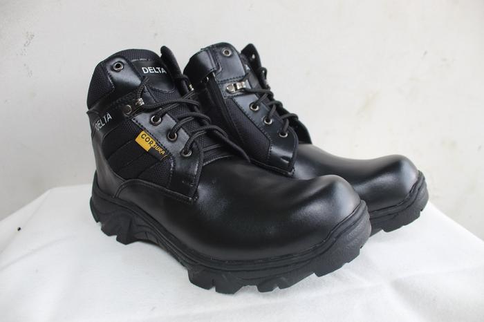 Sepatu Delta Tactical Low Black 6'Inc BIG SIZE Boots Safety Ujung Besi  Outdoor 