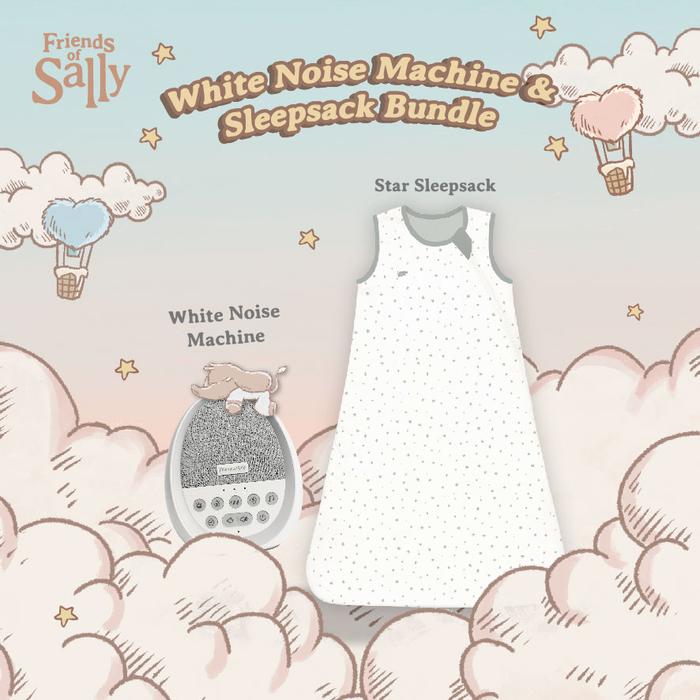 Gambar White Noise Machine & Double Layer Sleepsack Bundle - Friends of Sally - Star, Small dari Friends of Sally undefined Tokopedia