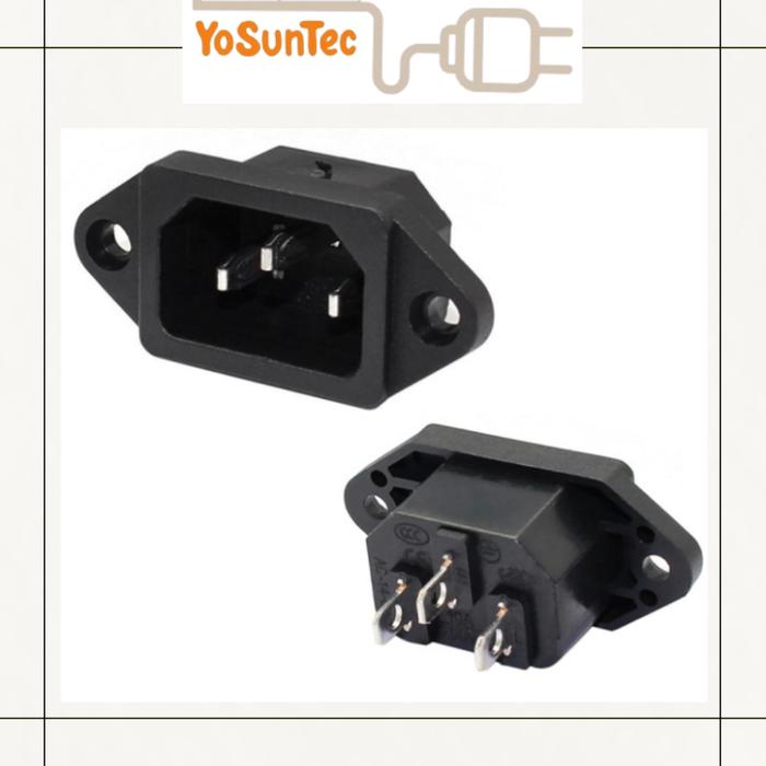 Gambar SOCKET KONEKTOR POWER KOMPUTER C13 C14 FEMALE MALE AC 220V 10A SOKET - Sasis Male dari Yosuntec undefined Tokopedia