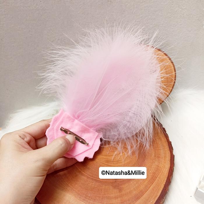 Gambar BANDO atau JEPIT RAMBUT - CLASSIC (PINK SALEM-BULU PINK) - PENITI HIJAB dari NatashaMillie undefined Tokopedia