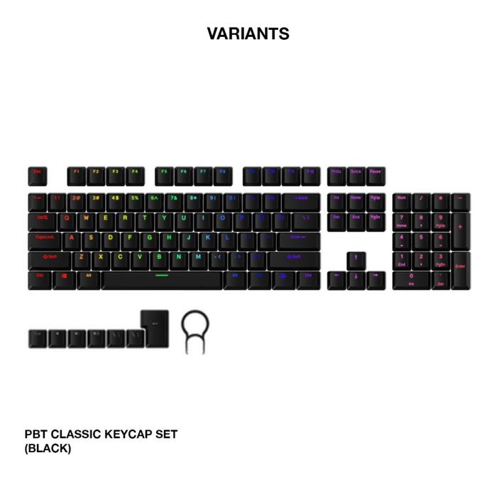 Gambar Tecware Double Shot PBT Backlit Keycaps 110/111 Keys for Gaming Keyboard - Black Edition  dari Duta Mandiri Infokom undefined Tokopedia