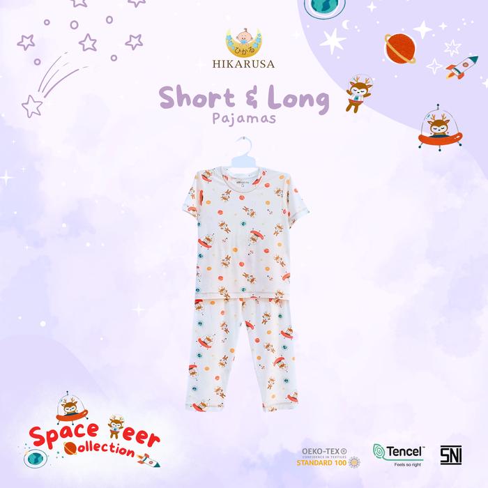 Gambar Hikarusa Baju Anak Short Sleeve Long Pants - Piyama Hikarusa Tencel - Space Deer, 1-2 year dari beybeestore.id undefined Tokopedia