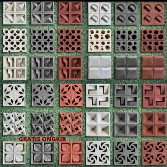 Jual roster beton minimalis Roster lubang angin roster variasi - Abu ...