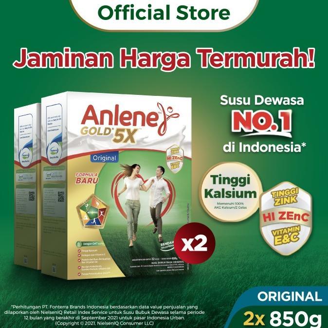 Gambar Anlene Gold 5X Susu Bubuk Dewasa Original 2x850g - Tulang & Sendi dari mahesa04 undefined Tokopedia