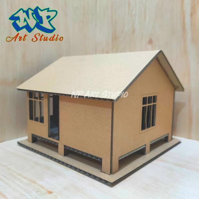 Gambar Prakarya Miniatur Rumah Jolopong Adat Jawa Barat Dari Kardus - RUMAH JOLOPONG, SUDAH DIRAKIT dari NP Art Studio undefined Tokopedia