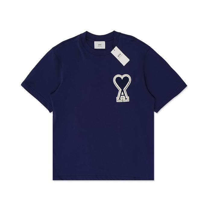 Gambar 4M1 Big Heart Patch Solid T-Shirt - Navy, M dari Biyas Store 가게 undefined Tokopedia