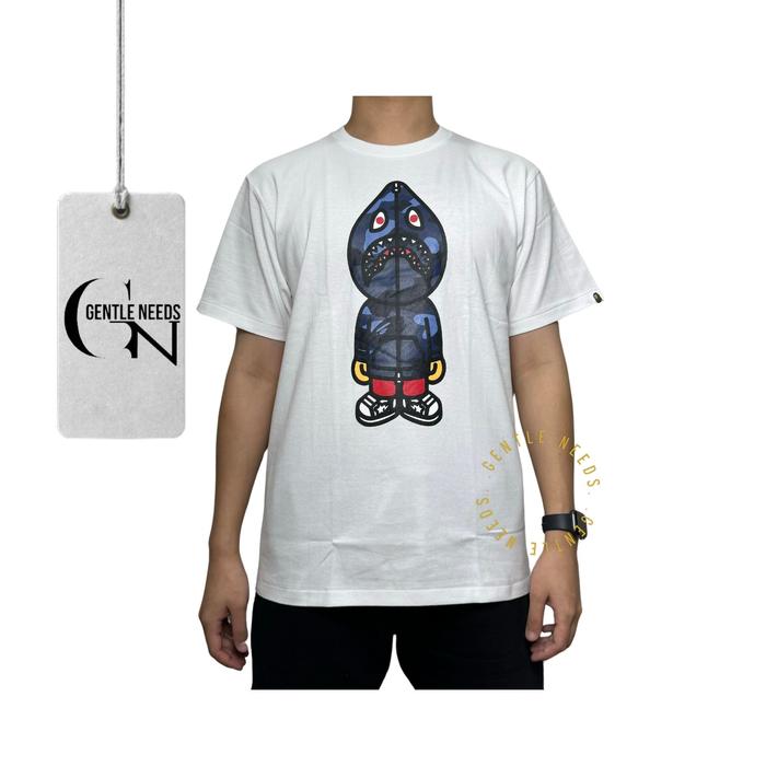 Gambar Bape Color Camo Classic Milo Shark Tee White Original - S dari GentleNeeds_id undefined Tokopedia
