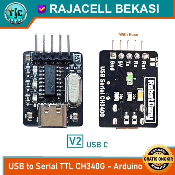Gambar USB to Serial TTL Converter Adapter USB Serial CH340G Arduinoo ESP8266 - USB Type-C V2 dari Arduino Store undefined Tokopedia
