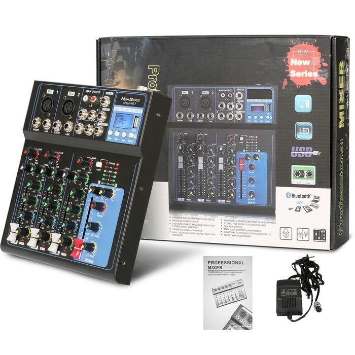 Gambar Laris Baxs Mg04Bt/Mg07Bt Audio Mixer Dj Mixer Audio 4Ch/7Ch Support Bluetooth/Usb/Pc/Mp3 Playback Recording Equipment Singing Ktv Audio Equipment - MG04BT dari Andriec Mania undefined Tokopedia