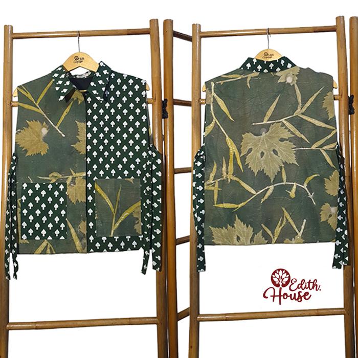 Gambar Edith House - Vest Ecoprint Fashion Wanita Type Tali - Motif 1 dari edithhouse undefined Tokopedia