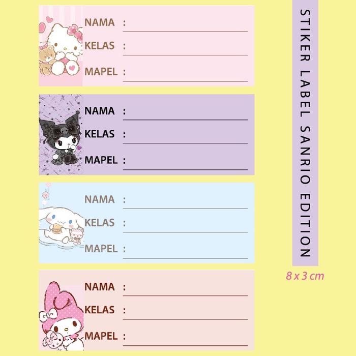 Gambar STIKER LABEL MATA PELAJARAN BUKU SEKOLAH ANAK STICKER MAPEL HELLO KTTY SUPERHERO KORUMI SPIDERMAN BUKU TULIS MELODY CAPTAIN AMERICA ROBLOX - LABEL SANRIO, 5 PCS dari TwinkleBabyAndKids undefined Tokopedia