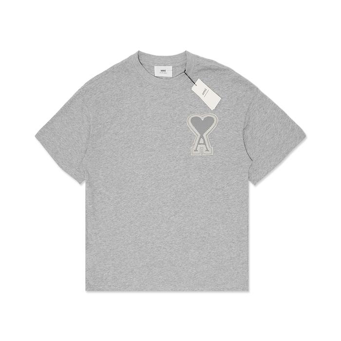 Gambar 4M1 Big Heart Patch Solid T-Shirt - Grey, M dari Biyas Store 가게 undefined Tokopedia