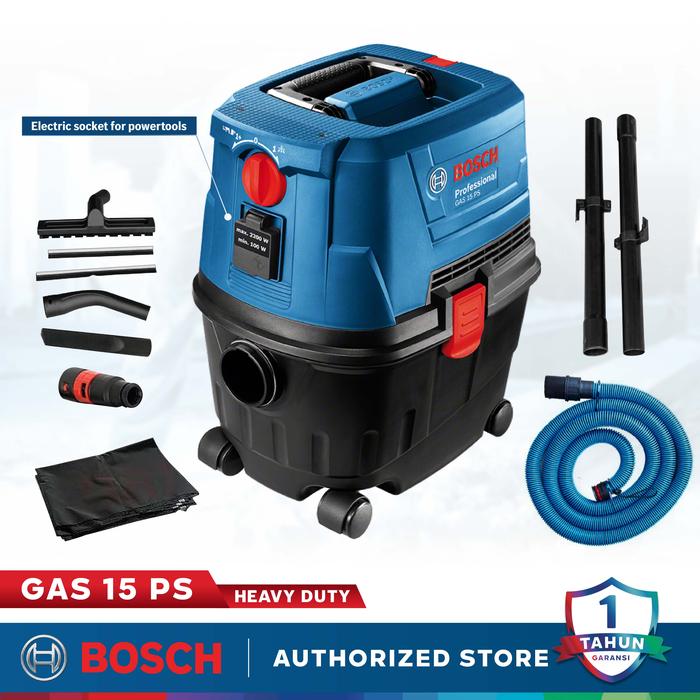 Gambar GAS 15 BOSCH PROFESSIONAL Vacuum Cleaner Wet & Dry GAS15 GAS 15 PS - GAS 15 PS dari Bosch Tools Authorized SNT undefined Tokopedia