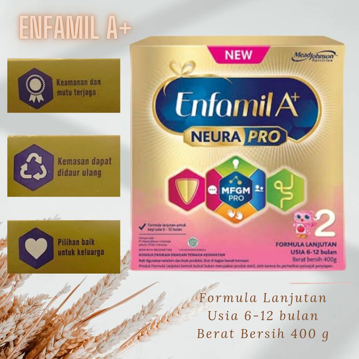 Gambar Susu Enfamil A+2 tahap 2 bayi 6-12 bulan formula lanjutan 400 gram dari reglow agen makassar undefined Tokopedia