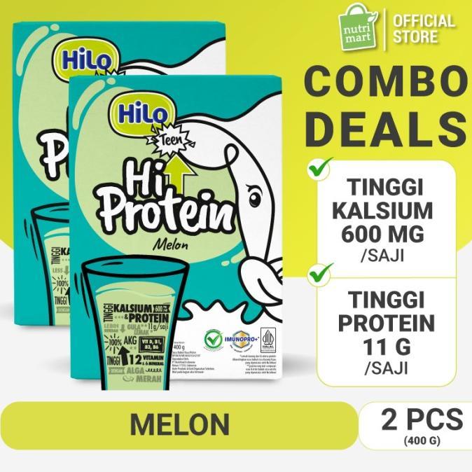 Gambar Twin Pack - HiLo Teen HI PROTEIN Melon 400 g – Susu Kalsium Remaja dari mahesa04 undefined Tokopedia