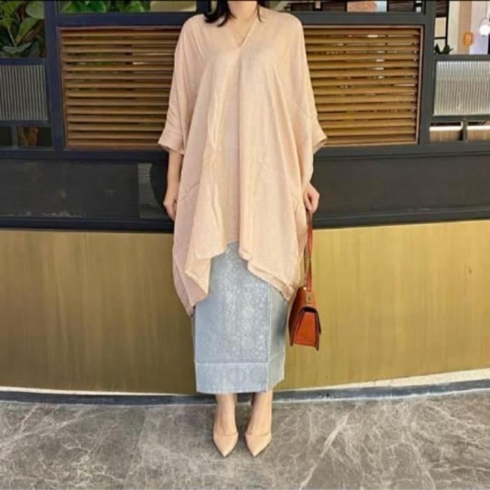 Gambar ONE SET KAFTAN TUNIK VISCOSE TERMURAH TERBARU 2024 - krem set dari srikandi_88 undefined Tokopedia