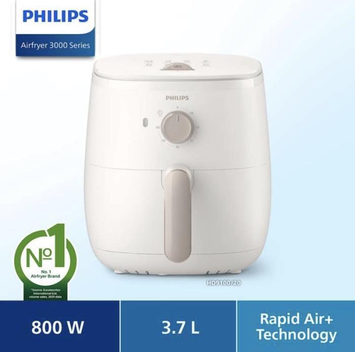 Gambar Airfryer Philips Termurah, Low Watt, air fryer multifungsi HD9100/80 dengan RapidAir+ Technology [3.7 L] - Putih dari Sinar Jaya Abadi 888 undefined Tokopedia
