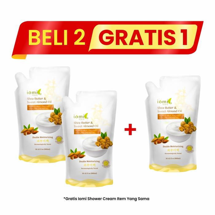 Gambar Buy 2 Get 1 IOMI Yoghurt Milk Shower Cream 900ml – All Varian - butter sweet dari Leivy Naturally Indonesia undefined Tokopedia