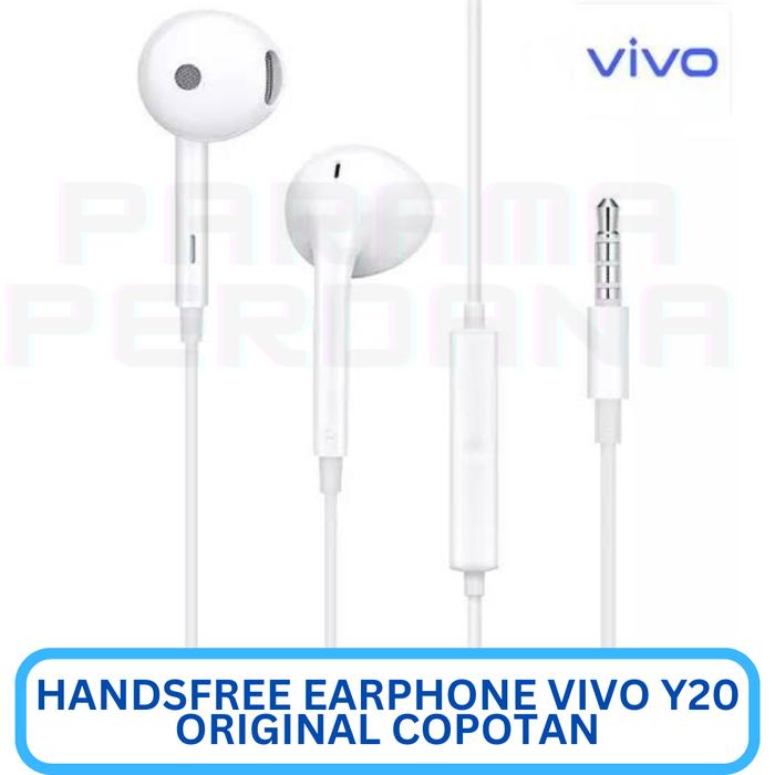 Earphones Vivo Y20 Handsfree Headset Handsfree VIVO Original